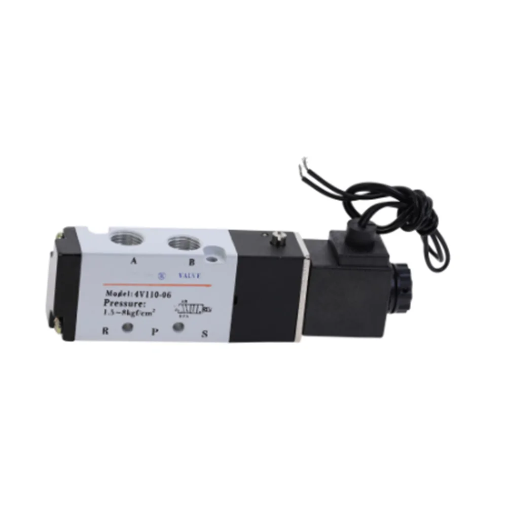 

4V110-06 1/8" BSP DC 12V/24V AC 24V/36V/110V/220V 5 way 2 position Pneumatic Electric Solenoid Valve Air Aluminum