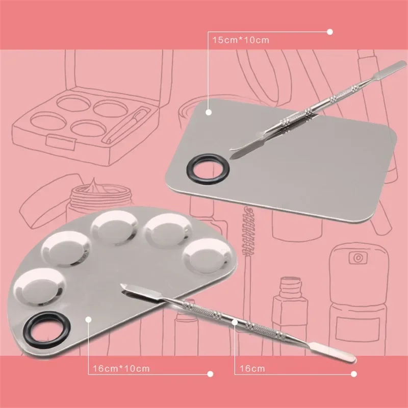 Stainless Steel Palette Spatula Rod Gel Foundation Eye Shadow Mixing Cream Pigments Cosmetic Makeup Nail Manicure Tool