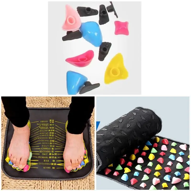 

Chinese Reflexology Walk Stone Pain Relieve Foot Leg Spa Massage Mat Health Care