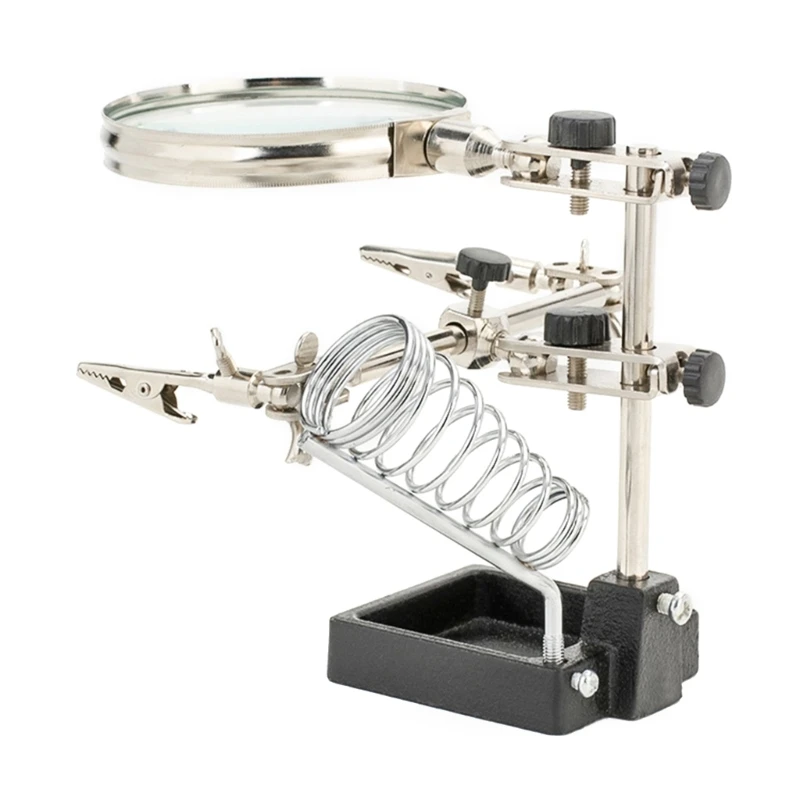 

Soldering Stand with Welding Glass 2 Alligator-Clips 360-Degree Tool