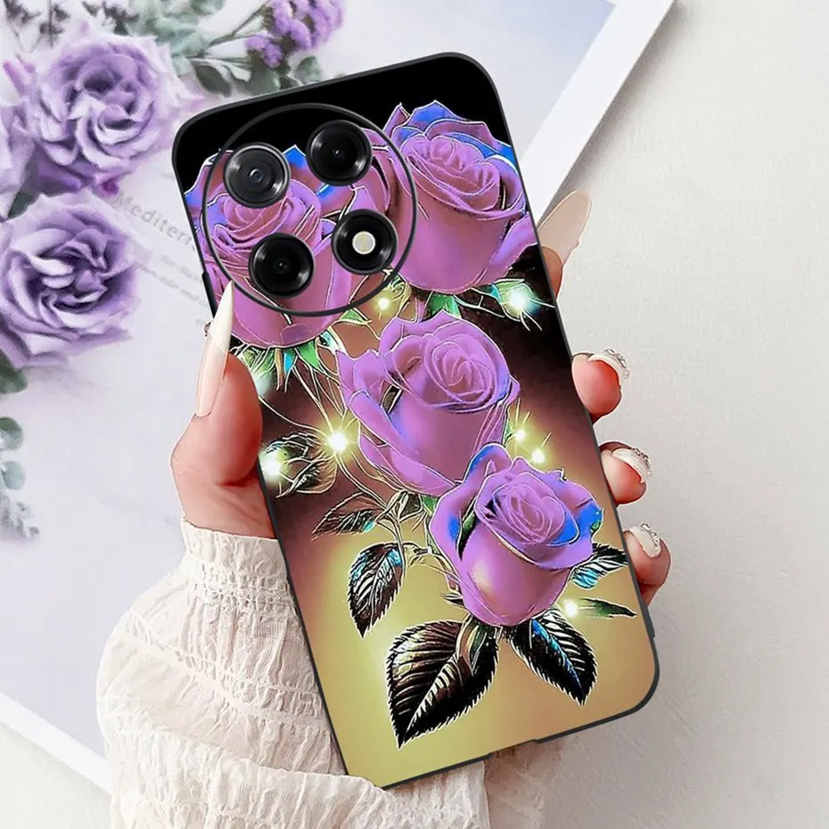Sleek Black Silicon Soft TPU Phone Case - Modern Design Back Cover