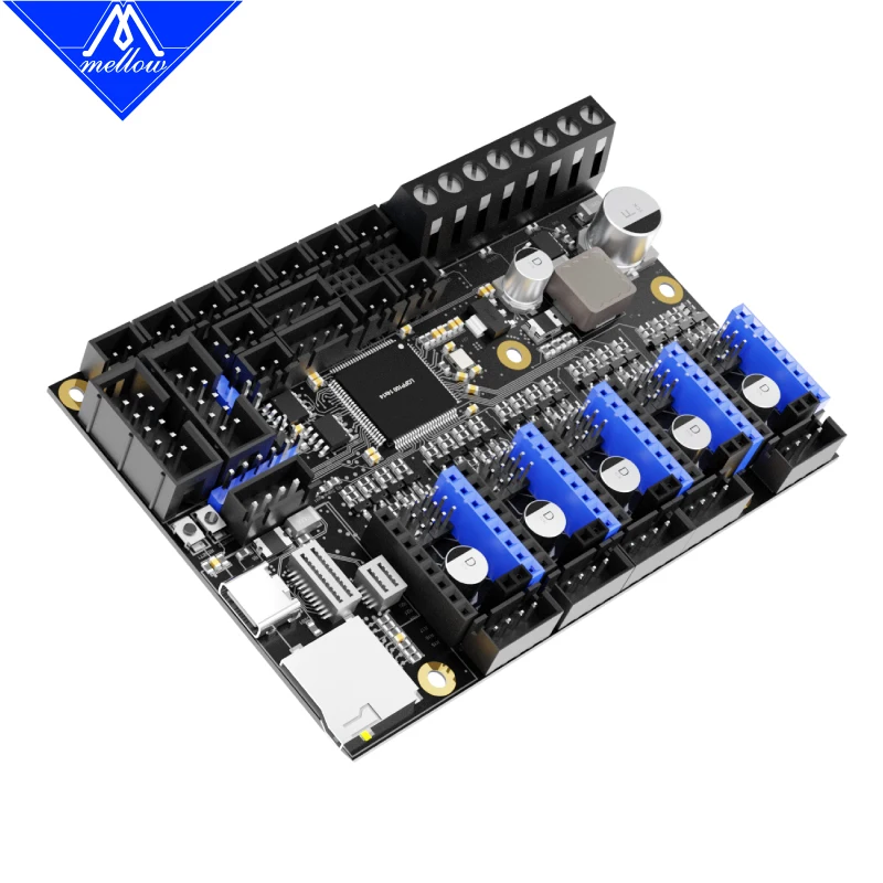 Фото Плата управления Mellow 5 Axis FLY E3 V2.0 32 бит 168 МГц, RRF/Klipper прошивка TMC2209 UART, детали для 3D-принтера Ender 3/5 Pro №4