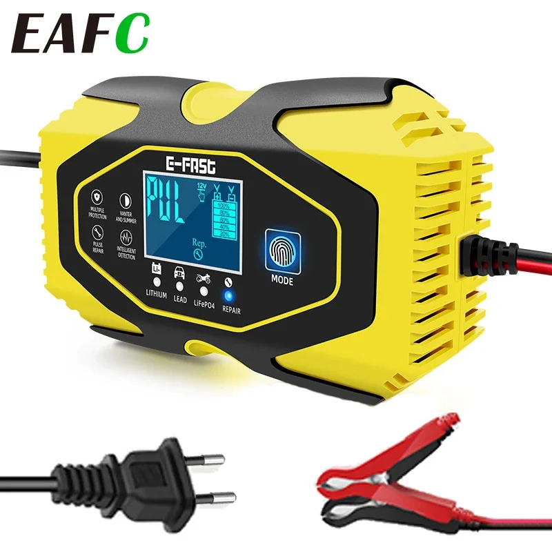 Smart Car Battery Starter Battery Charger 12V 24V 7-Stage Automatic Car Charger Starting For for GEL WET AGM