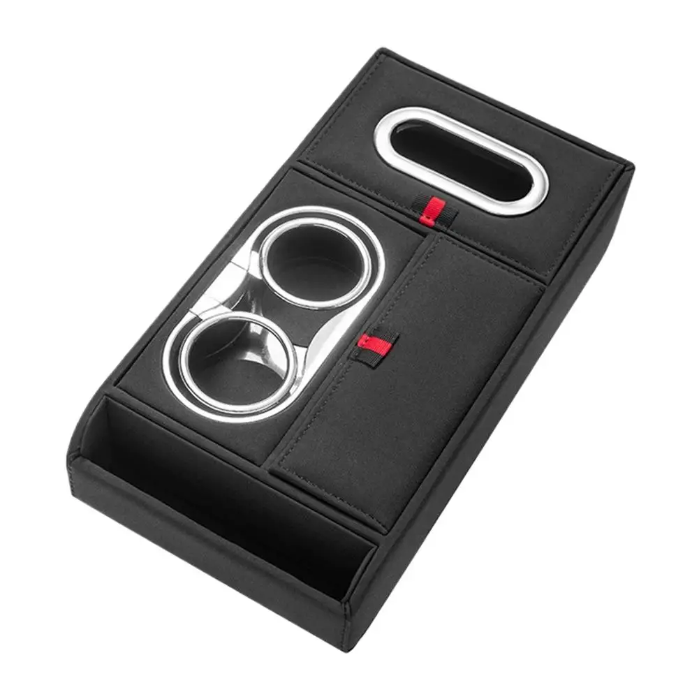 Premium-Aufbewahrungsbox für die Armlehne im Auto, multifunktional, mit Getränkehalter, Telefonsteckplatz, Taschentuchbox, Mittelkonsole, höhenverstellbares Pad – Detail 12