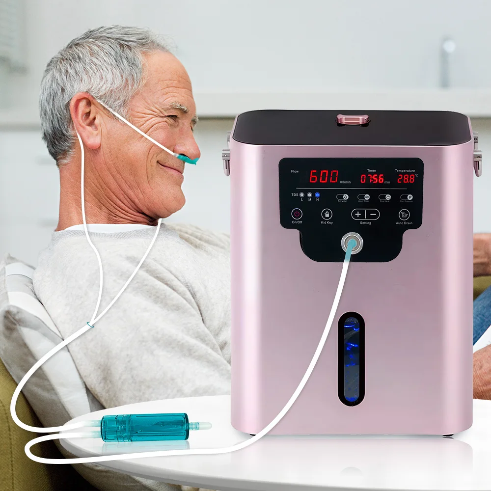 Portable Oxygen Concentrator Device Hydrogen Inhalation Machine Low Noise Oxygen&Hydrogen Generator Home Care With Atomization pinus longaeva 4l min low noise air pump fish tank oxygenation pump aerator oxygen filling ozone generator kit air source