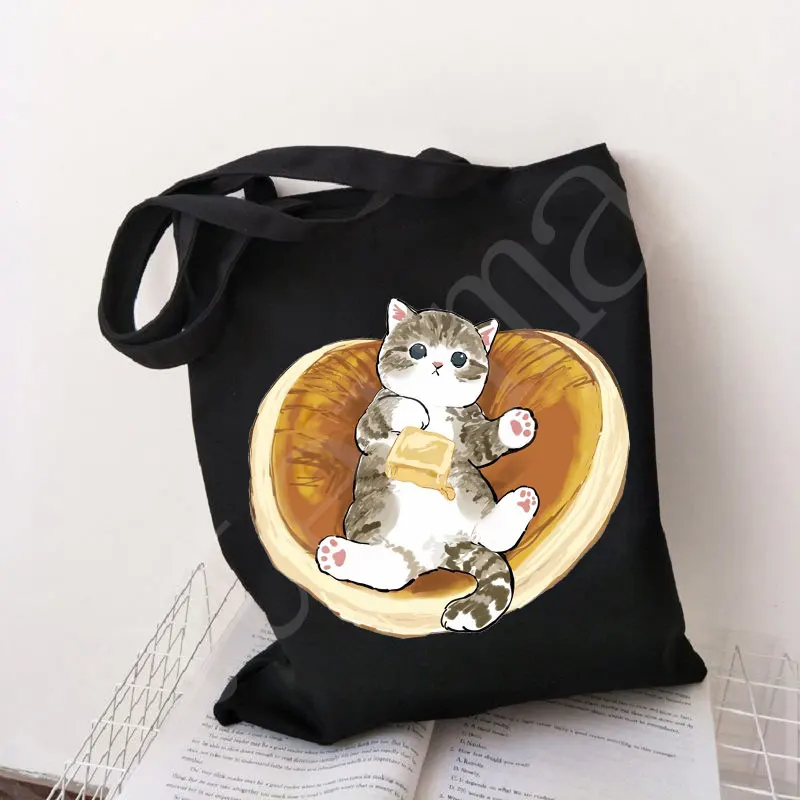 Cute Cat Shark Shopping Bag Bolsa Compra Plegable Jute Bag Bolsa Women  Shopper Shopping Handbag Bag Tote Reusable Ecobag Cabas - AliExpress