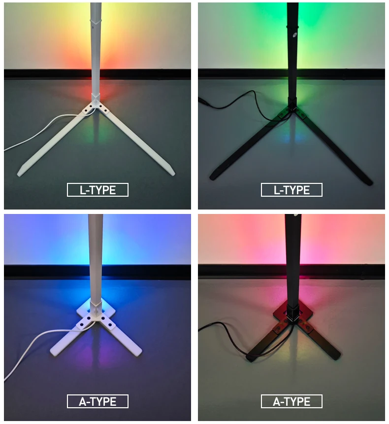 RGB LED Floor lamp 180CM Smart APP Remote Control Modern Corner 2PCS Floor Light Atmospheric Standing Light Indoor Home Decor