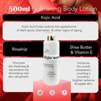 Crème blanchissante rapide pour peau foncée, Kojic Sen, Lotion hydratante éclaircissante pour le corps, soins pour la peau, pour un teint uniforme impeccable, 500ml 4