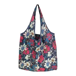 Eco - Friendly Foldable Shopping Bag with Stylish Print Design and Portable Carry Handle (B)