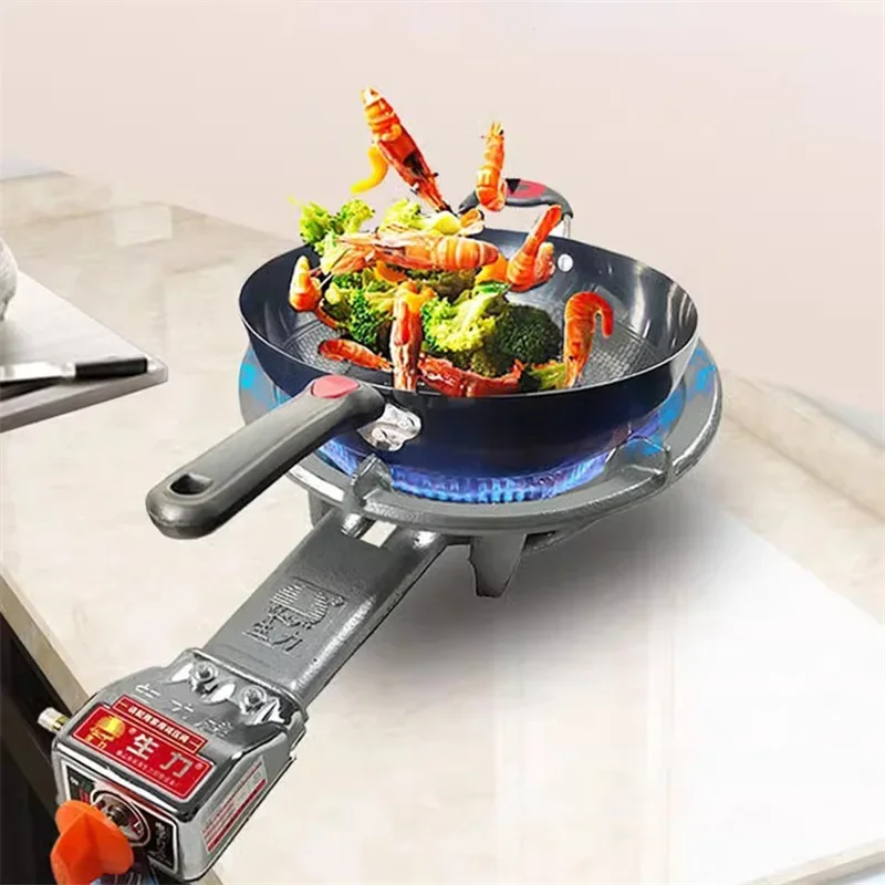 Commercial Low Pressure Liquefied Gas Stove Restaurant Gas Stove Single Burner Fast Cooking Cooktop with Electronic Ignition