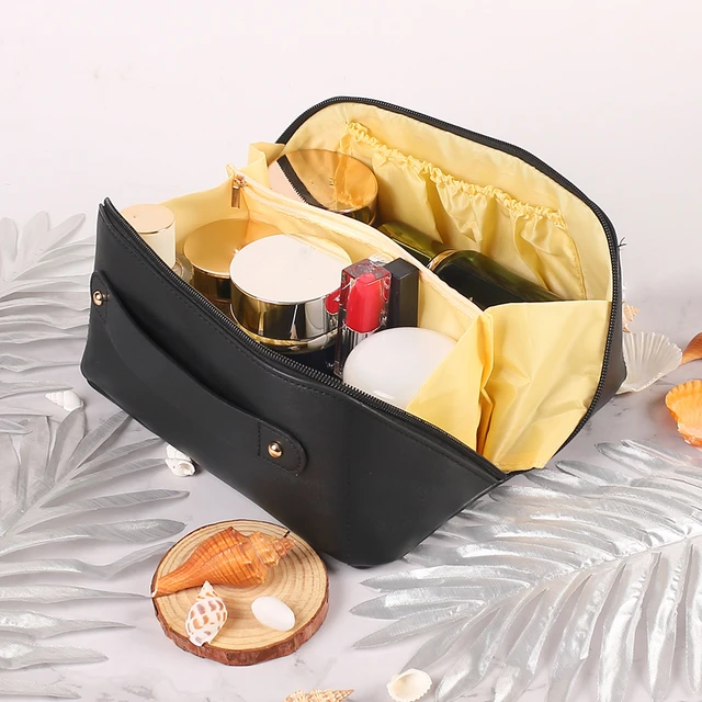 Large Capacity Cosmetic Bag Waterproof PU Makeup Pouch Cosmetic Case  Storage Pouch - AliExpress