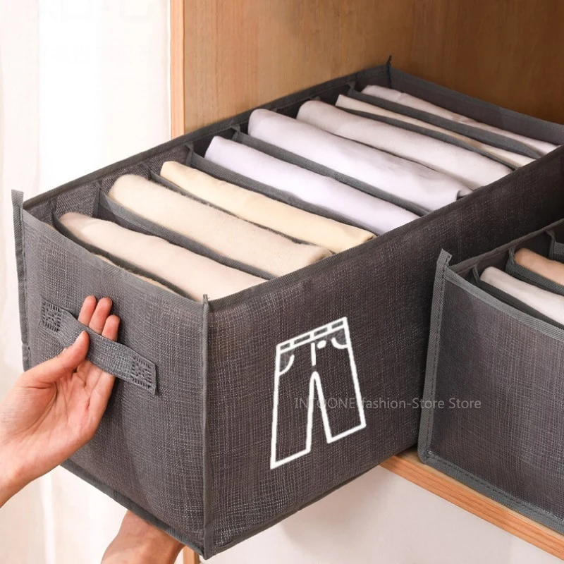 Clothes Organizer Closet Pants Organizer Cabinet Storage Box For Underwear Sock Shirt Jeans Pants Organization