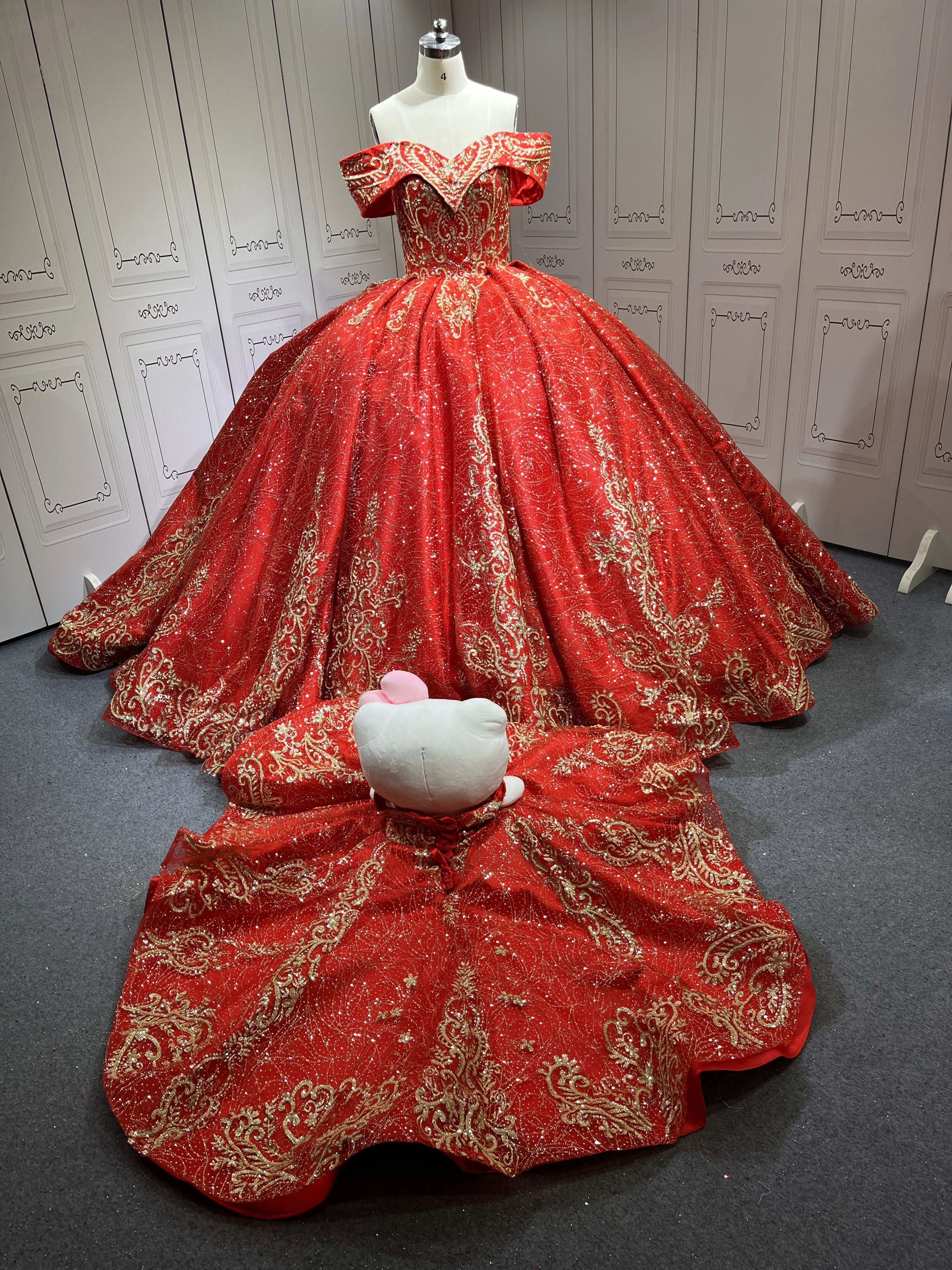 Aliexpress Vestidos De 15 Red With Gold Vestidos De 15 Quinceañera