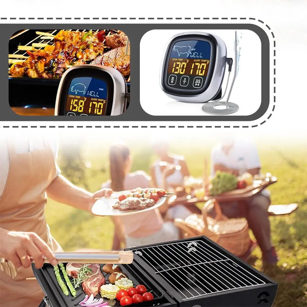 Description Picture 6 of itemTouchscreen Instant Read Food Thermometer,Stainless Waterproof Meat Temperature,Digital Meat Cooking BBQ Temperature Meter