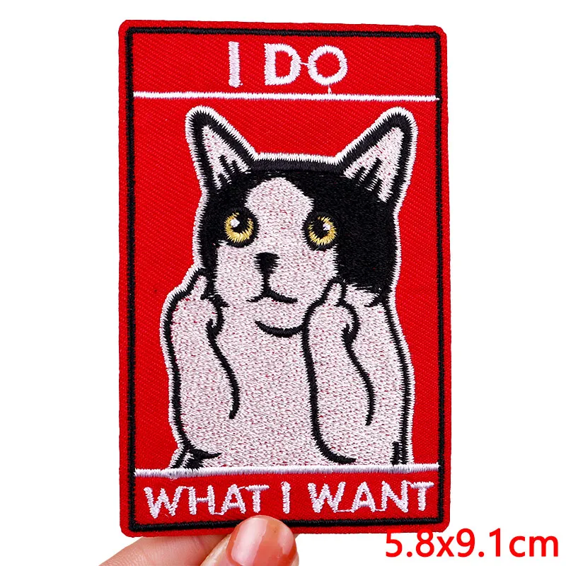 Tarot/Animal Cat Patch Embroidery Patch DIY Iron On Patches For  Clothing thermoadhesive Patches On Clothes Cartoon Sewing Badge