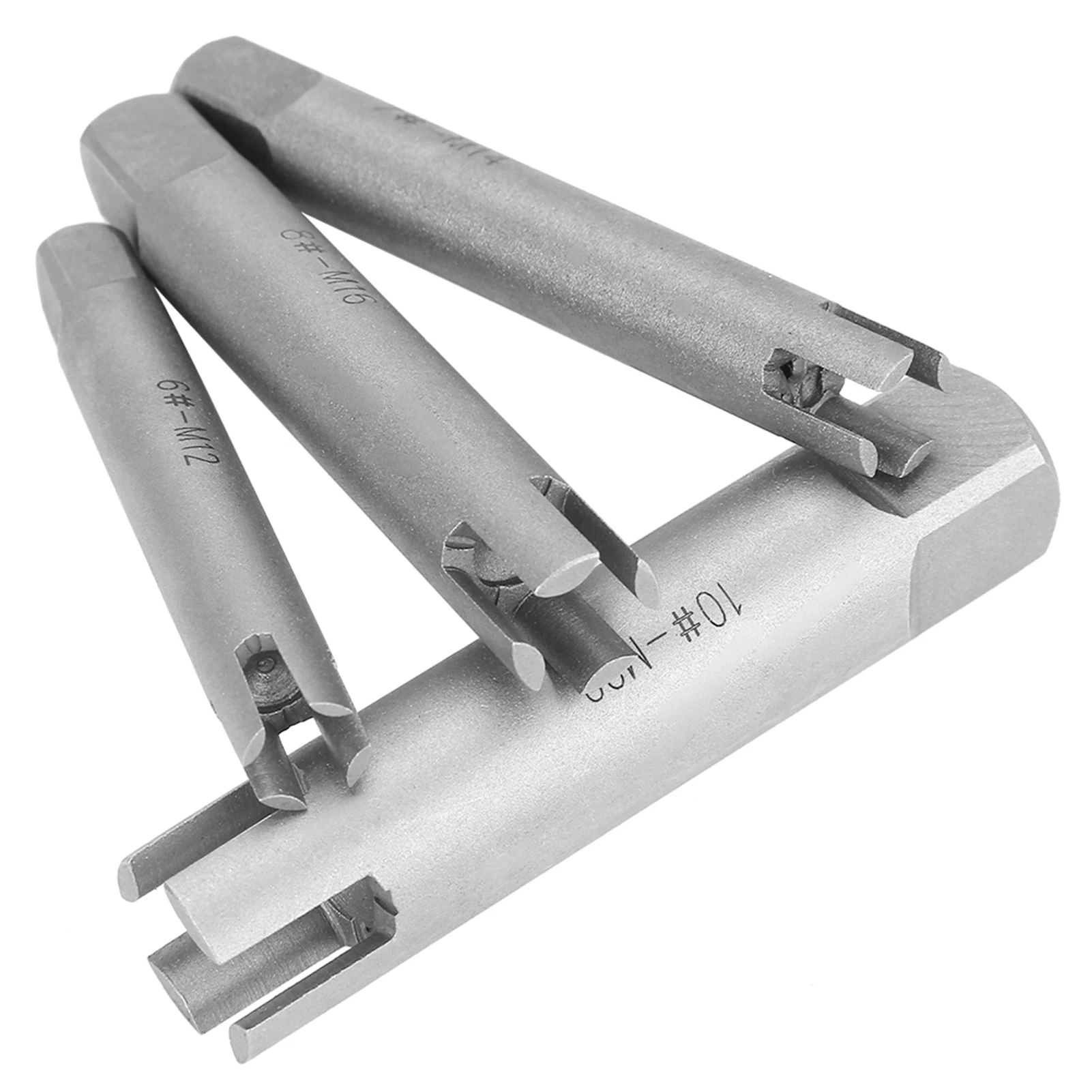 6Pcs Screw Extractor Steel Broken Taps Remover Stripped Screw Tap Extractor Set Stripped Screw Tap Tap Extractor Stripped Screw