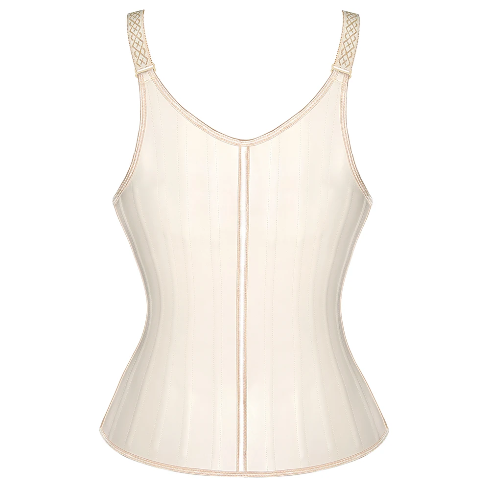 Latex Waist Trainer Vest Corset Body Shaper 25 Steel Bones Shapewear Colombian Girdles Belly Slimming Sheath