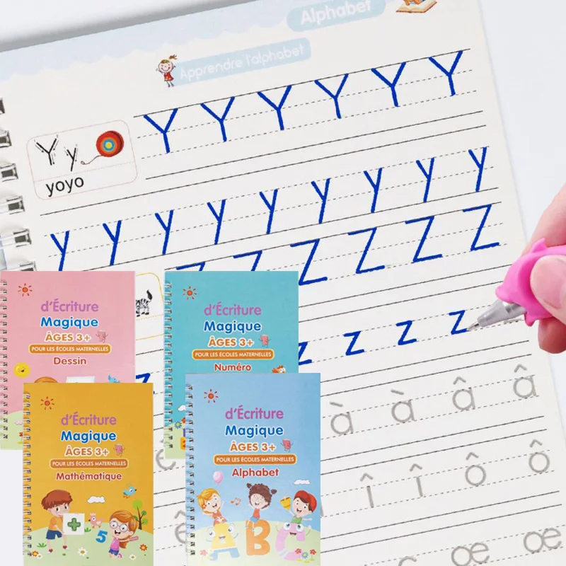 French Copybook Montessori SANK 3D Magic Book Reusable Calligraphy