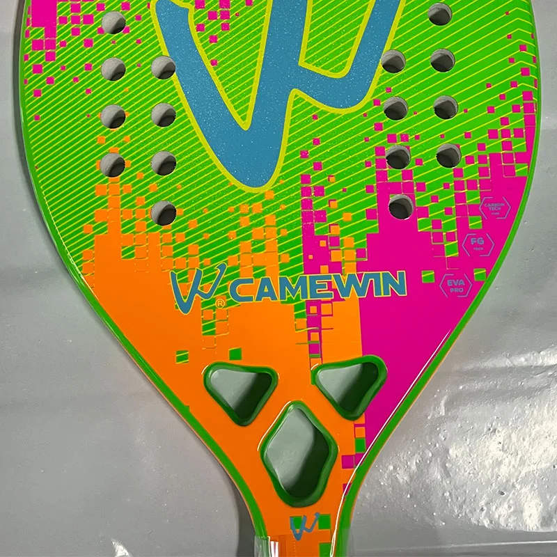 Camewin Full Carbon Fiber Rough Surface Beach Tennis Racket With Cover Bag Send Overglue Gift Presente