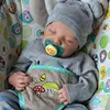 19 Inches Levi Reborn Baby Realistic Vinyl Body Alive LoL Bebe Newborn Finished Hair-painted Doll Children Girls Gift Dolls 2