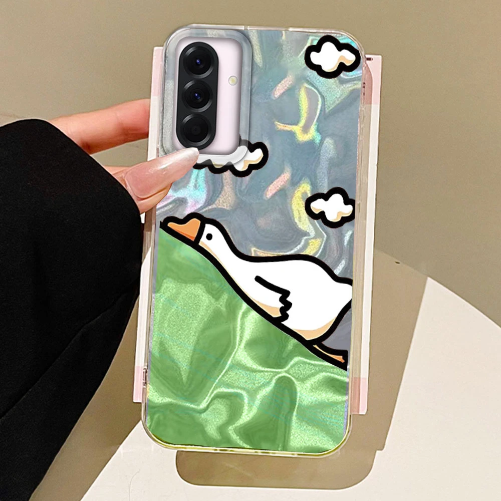 Adorable Cartoon Duck Cat Silicone Phone Case Back Cover