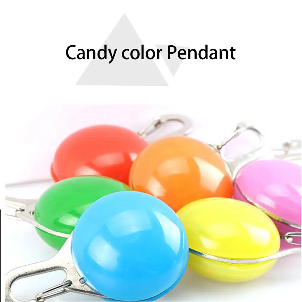 Cute Pet Night Safety LED Flashlight Collar Dog Guide Lights Glowing Pendant Necklace Pet Luminous Bright Glowing Collar Dark