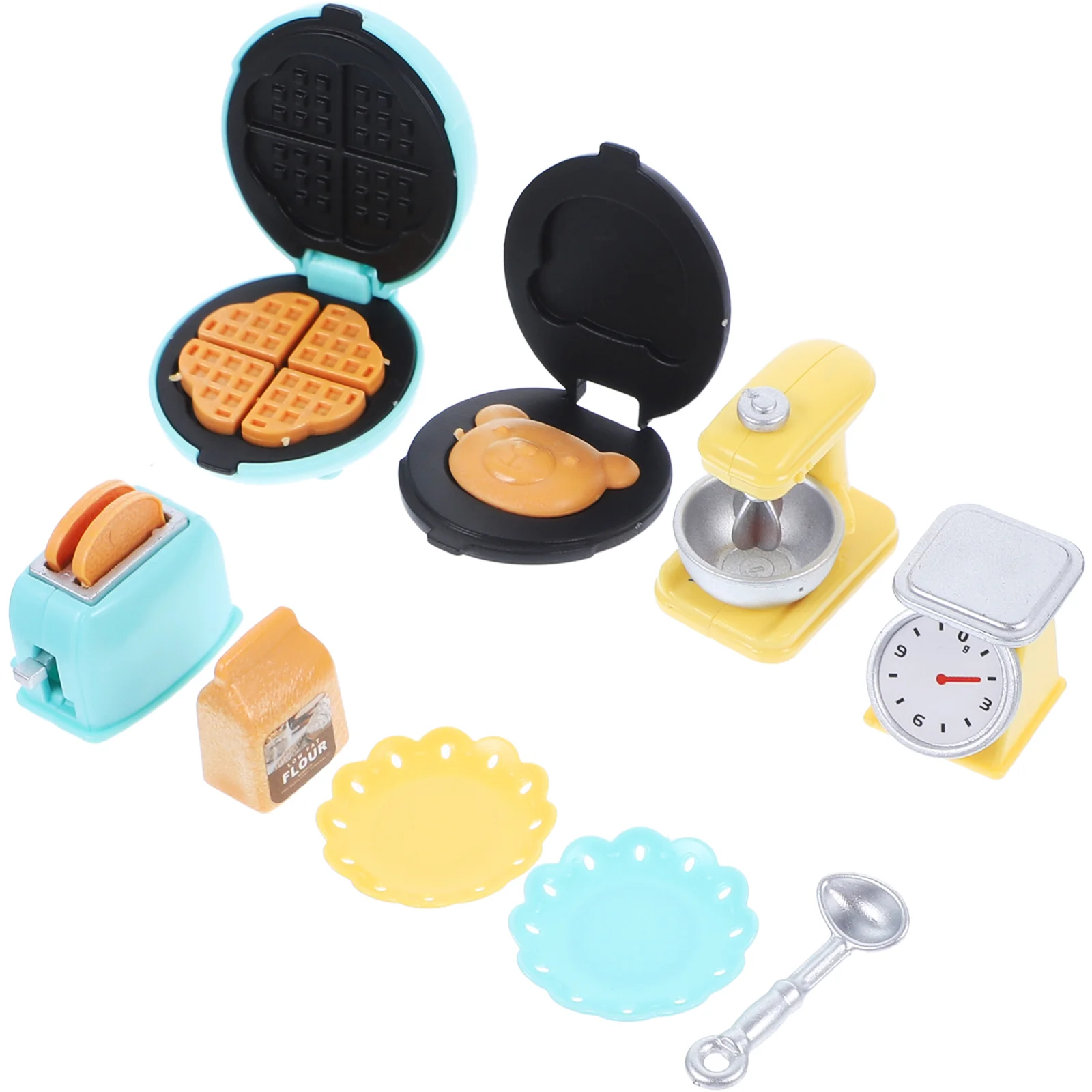 

Miniature Waffle Maker Dollhouse Cooker Miniature Kitchenware Toy Toys Kids Micro Scene Decor DIY Electronic Scale Layout