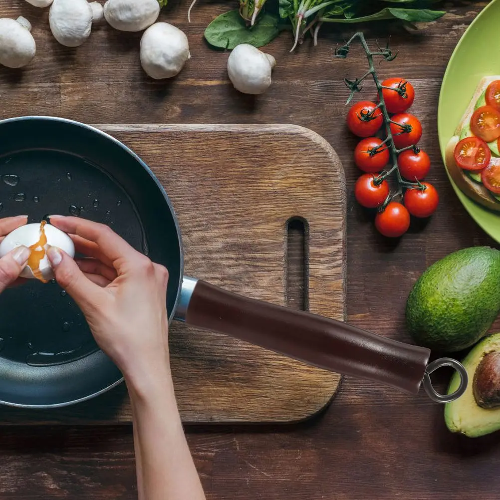 Ergonomic Wooden Pan Handle Anti Scald Replacement For Cookware Parts Kitchen Utensils Detachable Grip Handles Milk Frying Pot