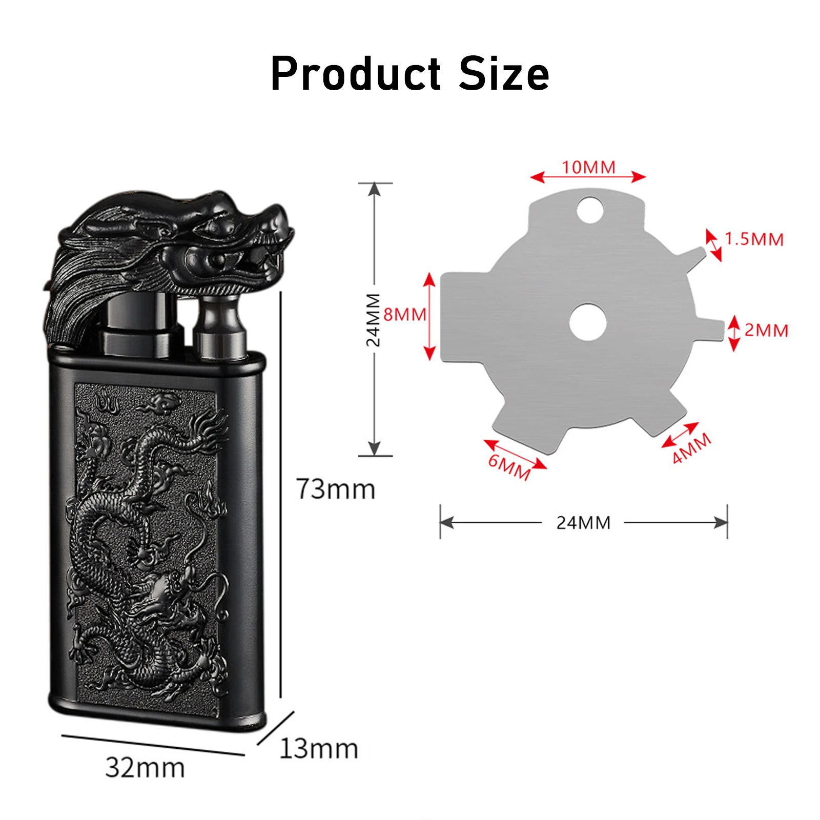 Dragon Design Magic Dual Flame Torch Lighter with Adjusting Flame Tool Windproof Jet Lighter (Without Butane) bbq lighter,butane gas lighter