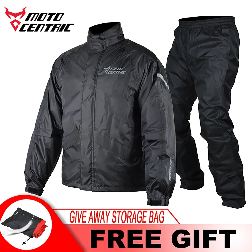 Motocentric Men's Motorcycle Riding Raincoat Waterproof Motorcyclist