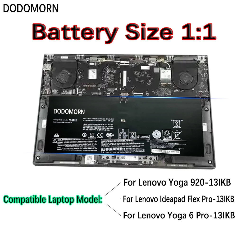 

Новый аккумулятор L16M4P60 для Lenovo YOGA 920 /6 Pro-13IKB /920-13IKB 80Y7002XGE L16M4P61 5B10N01565