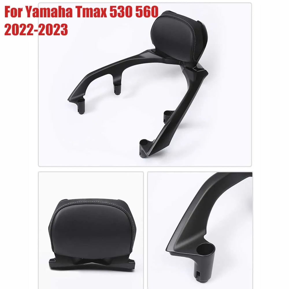 

For Yamaha Tmax 530 560 2022-2023 Rear Passenger Backrest Pad Seat Cushion Handle Handrest Holder Tailstock Motorcycle Accessory