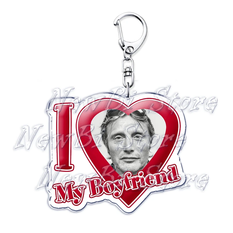 Ich liebe meinen Freund Mads Dittmann Mikkelsen Schlüsselanhänger Hannibal Schlüsselanhänger für Zubehör Taschenanhänger Schlüsselanhänger Ring Schmuck Geschenke – Detail 3