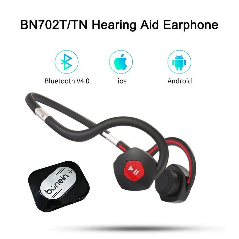 

BN702T/TN Hearing Aid Earphone Wireless Bone Conduction Headphone sound amplifier sport Bluetooth TV earphone built-in battery