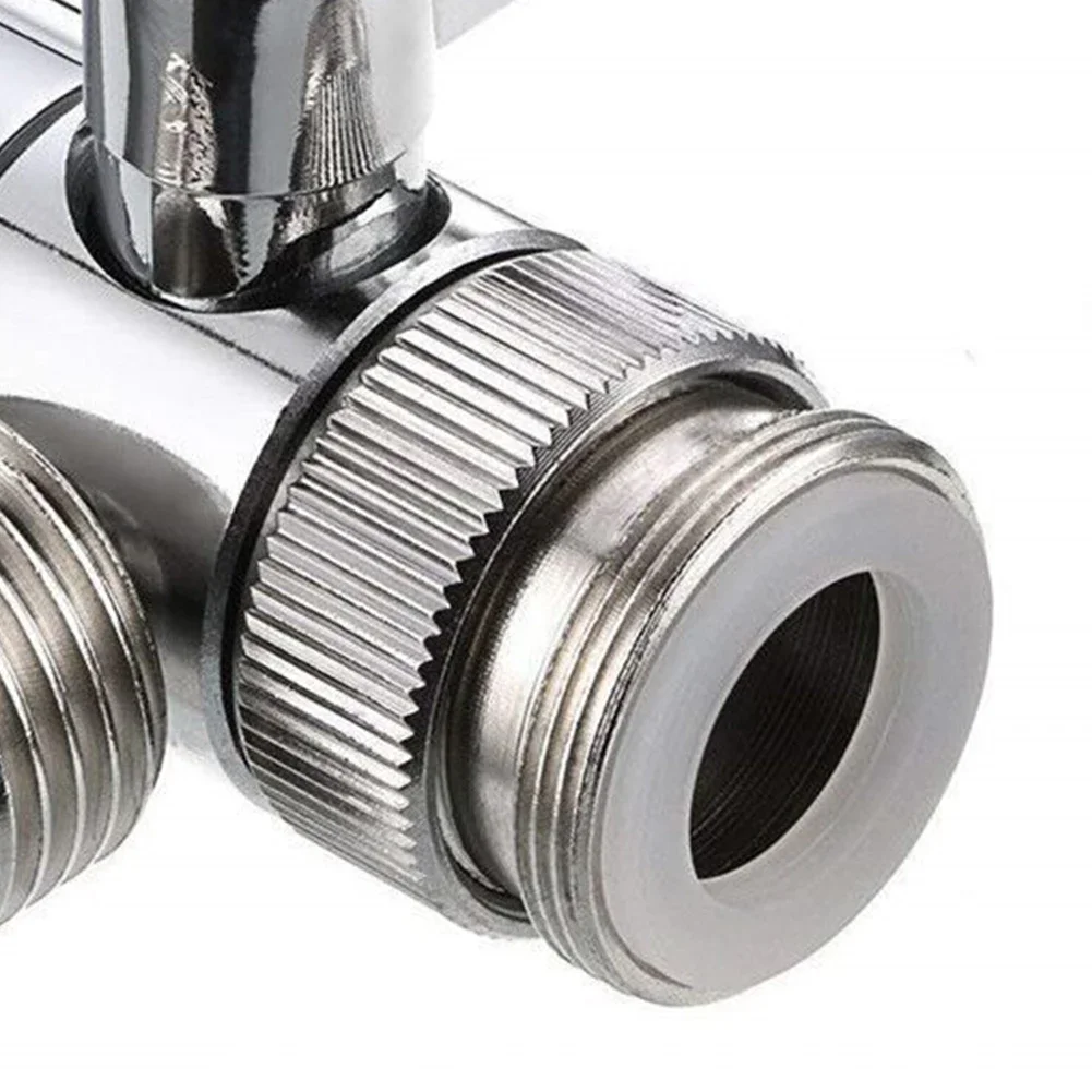 T Adapter Valve Diverter Valve Faucet Valve 3 Way Switch Faucet Adapter Kitchen Sink Splitter For Toilet Bidet Shower Bathroom Accessorie