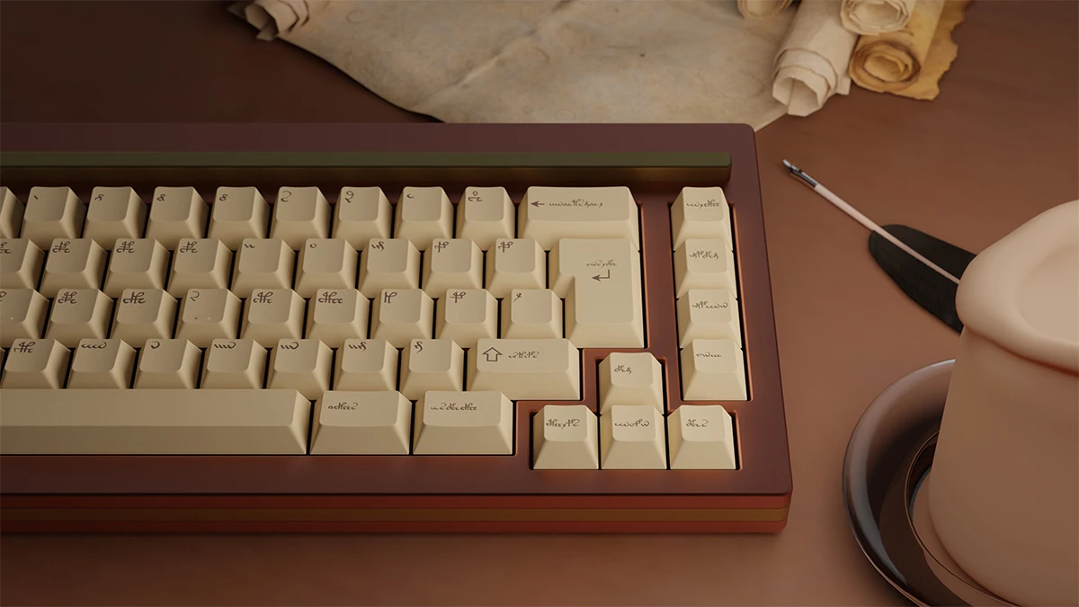 Milkyway MW Voynich PBT Dye Sub Cherry Profile Keycaps Mods