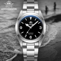 ADDIESDIVE 36mm Men Diver Watch Bubble Sapphire PT5000 Automatic Mechanical Business Watches Stainless 10Bar Luminous Male Clock