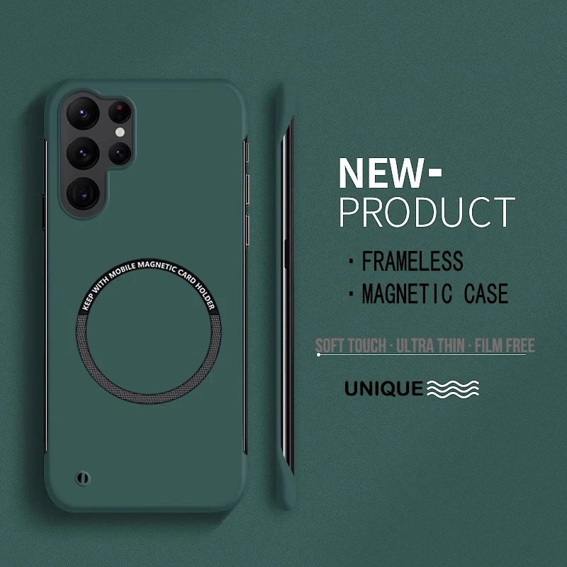 Sleek Magnetic Frameless Phone Case with Matte Finish