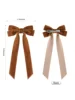 2PCS Velvet Hair Bows Brown Hair Ribbon Clips Big Fall Alligator Clips Hair Accessories for Women Girls Toddlers Kids Baby 2