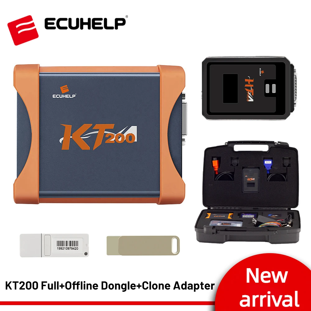 

ECUHELP KT200 ECU Programmer Offline Worksation and HTProg Clone Adapter Adds More ECU and TCU Types