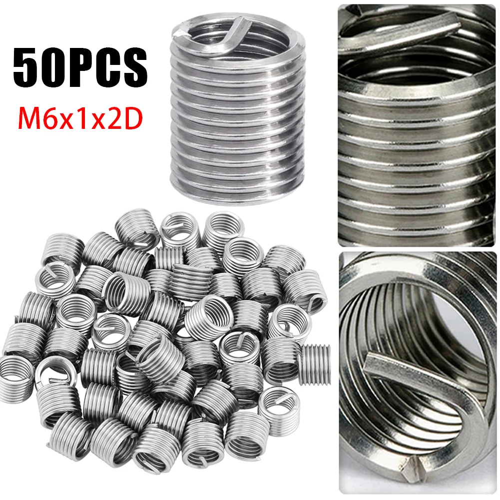 

Wire Thread Thread Reducer 304 Stainless Steel Insert Screw Bushing Strong Connection Thread Insert Screw Bushing