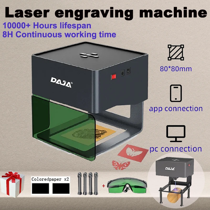 

DAJA Laser Engraver CNC DIY 3000mw Fast Mini Woodworking Wood Plastic Logo Mark Printer Laser Cutter DJ6 Laser Engraving Machine