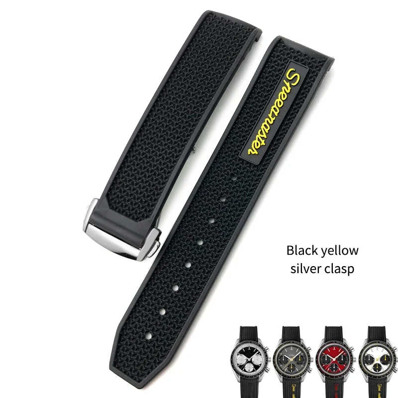 Premium 22mm Soft Silicone Watchband - Natural Rubber Strap