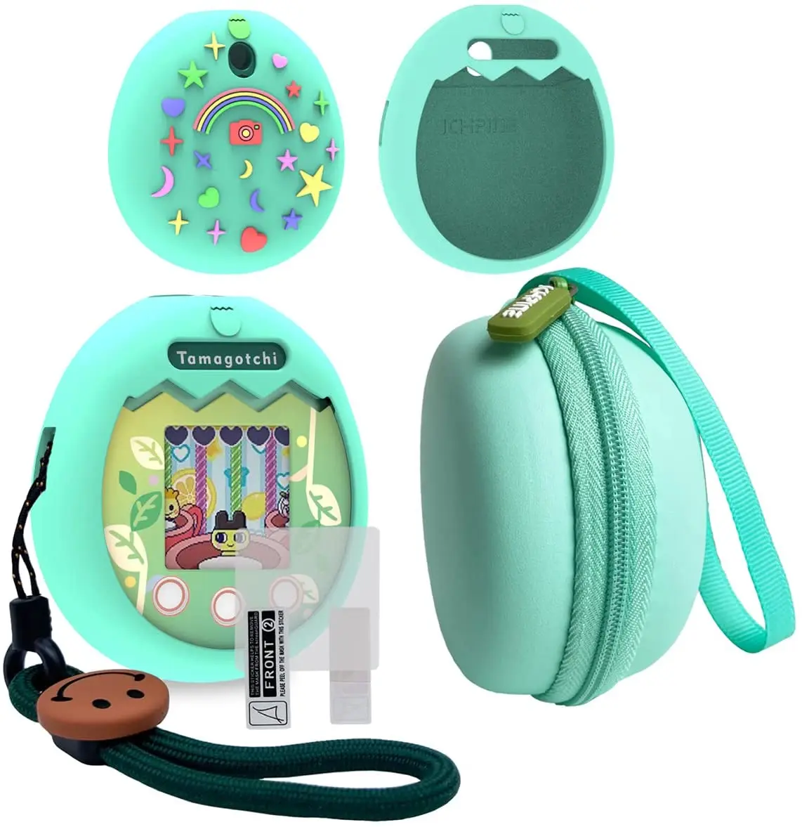 たまごっちピクス用ハードキャリングケースとシリコンカバーと