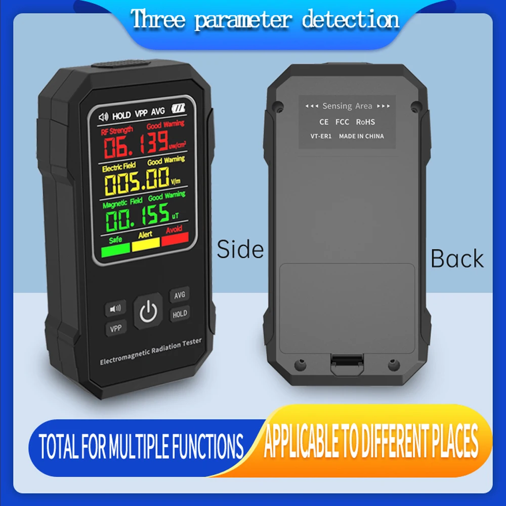 Digital Electromagnetic Radiation Detector Electric Field Magnetic-field Intensity Tester RF Strength Detection Device EMF Meter