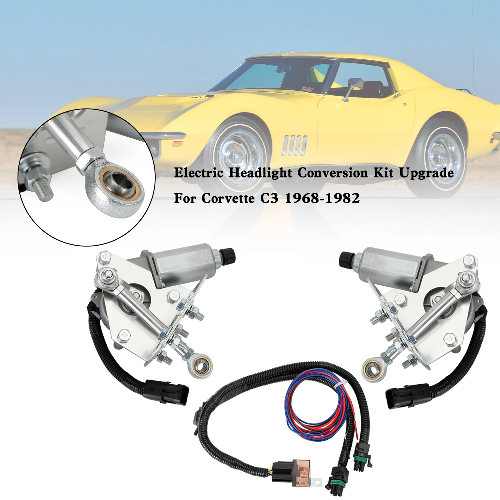 Aggiornamento Del Kit Di Conversione Fari Elettrici Artudatech Per Accessori Auto Corvette C3 1968-1982