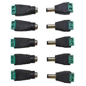 5pairs DC 12V Male Female Connectors 2.1*5.5mm Power Plug Adapter Jacks Sockets Connector For Signal Color LED Strip CCTV Camera