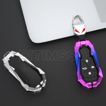 Alloy Car Key FOB Cover Case Protect Skin for Xpeng Xiaopeng P5 P7 G9 G3i Smart 4 Buttons Remote Keyless Keychain Accessories - Alloy Car Key FOB Cover Case Protect Skin for Xpeng Xiaopeng P5 P7 G9 G3i