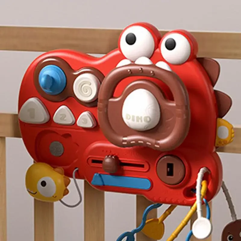 Montessori Busy Board Toys for Toddler Sensory Activities Sillicone Teether Early Educational Learning Travel Toys Gift for Baby