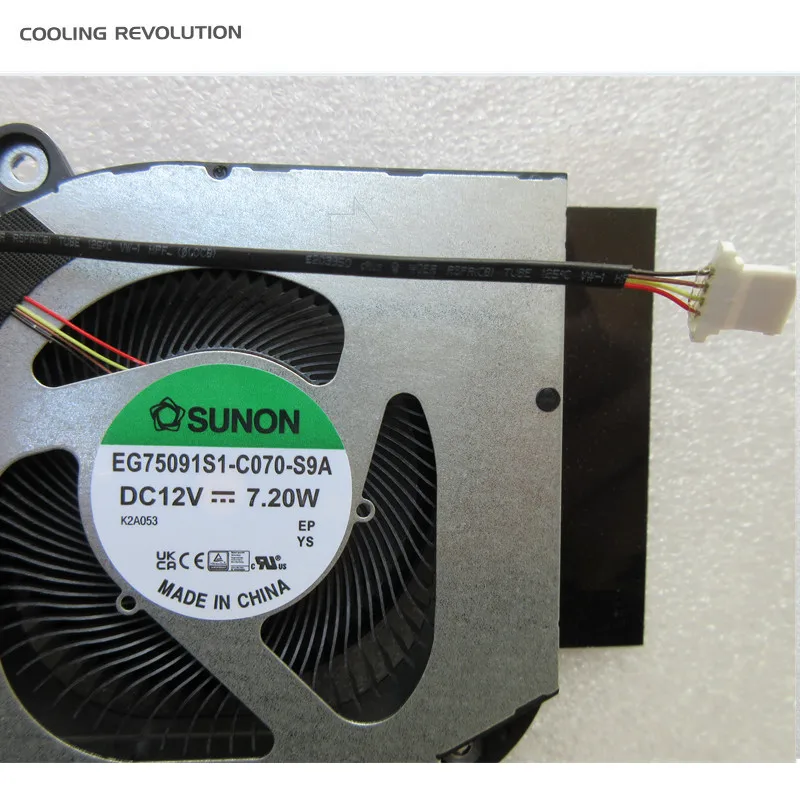 Ventilador de Refrigeração Cpu Portátil Original para Acer Nitro Gaming An51558 N22c1 An517-55 N22c2 Eg75091s1-c080 C070-s9a Dc12v 7.20w Novo - Imagem 3